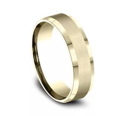 Satin Bevel Edge Comfort-Fit Band (6mm)