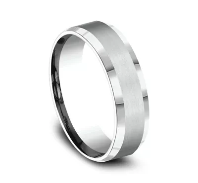 Satin Bevel Edge Comfort-Fit Band (6mm)