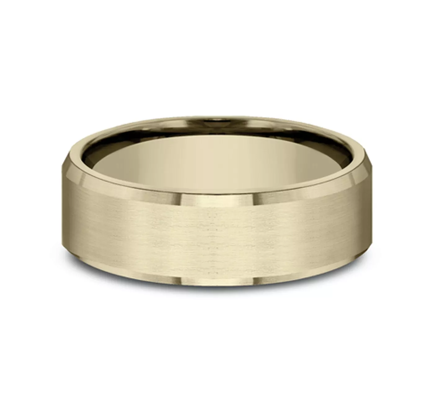 Satin Center Beveled Edge Comfort-Fit Band (7mm)