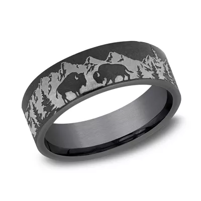 Bison Range Tantalum Comfort Fit Band (7mm)