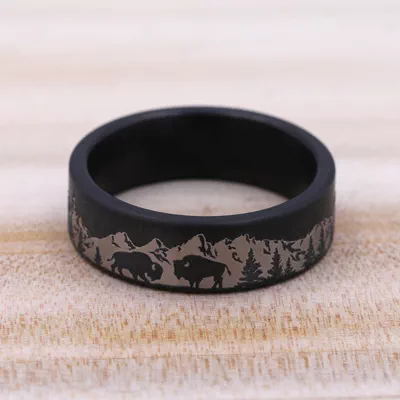 Bison Range Tantalum Comfort Fit Band (7mm)