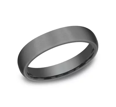 Charcoal Satin Comfort-Fit Band (4.5mm)