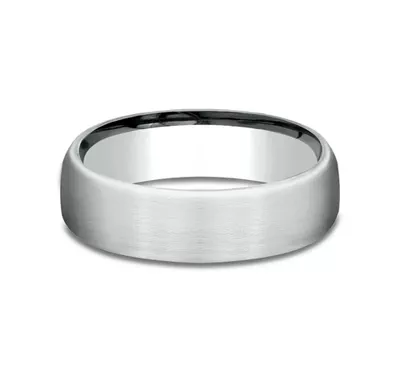 Satin Low Dome Comfort-Fit Band (6.5mm)