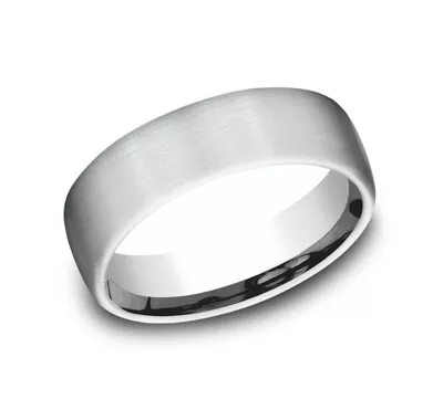 Satin Low Dome Comfort-Fit Band (6.5mm)