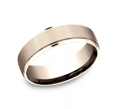 Brushed Edge-Line Comfort-Fit Band (6.5mm)