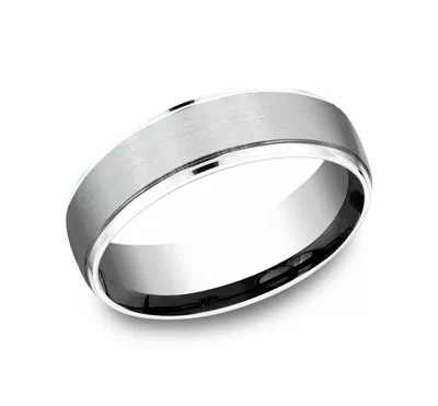 Brushed Edge-Line Comfort-Fit Band (6.5mm)