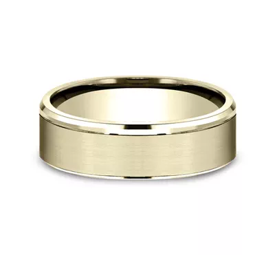 Brushed Edge-Line Comfort-Fit Band (6.5mm)