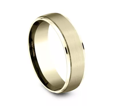 Brushed Edge-Line Comfort-Fit Band (6.5mm)