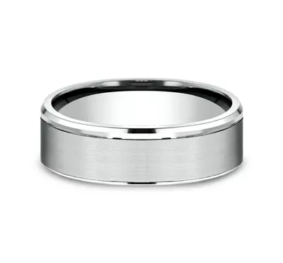 Brushed Edge-Line Comfort-Fit Band (6.5mm)
