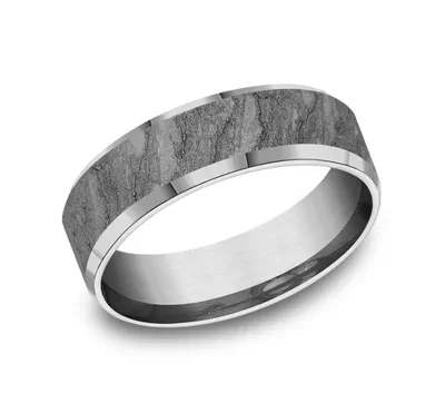 Granite Beveled Comfort-Fit Band (7mm)