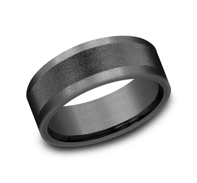 Midnight Wirebrush Comfort-Fit Band (8mm)