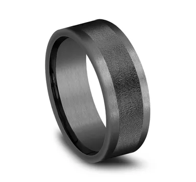 Midnight Wirebrush Comfort-Fit Band (8mm)