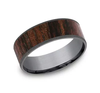 Timber Coin Edge Comfort-Fit Band (7.5mm)