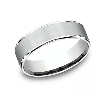 Axis Satin Comfort-Fit Band (6.5mm)