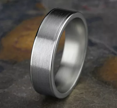 Axis Satin Comfort-Fit Band (6.5mm)