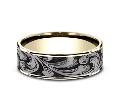 Ironflow Engraved Comfort-Fit Band (6.5mm)