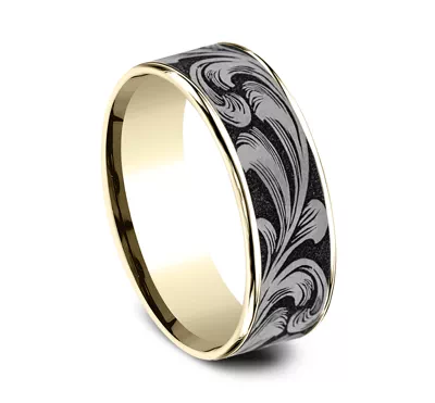 Ironflow Engraved Comfort-Fit Band (6.5mm)