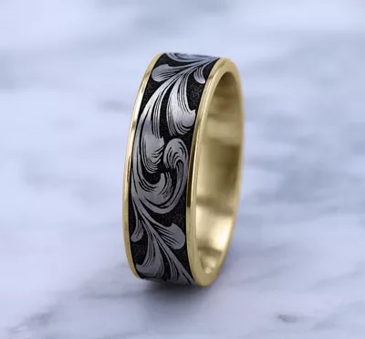 Ironflow Engraved Comfort-Fit Band (6.5mm)