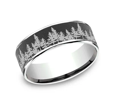 Timberline Engraved Comfort-Fit Band (7.5mm)