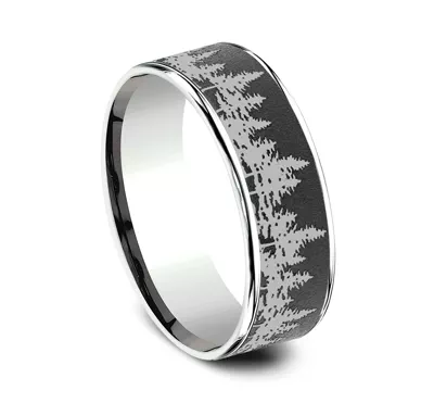 Timberline Engraved Comfort-Fit Band (7.5mm)