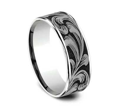 Ironflow Engraved Comfort-Fit Band (6.5mm)