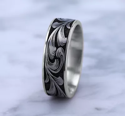 Ironflow Engraved Comfort-Fit Band (6.5mm)
