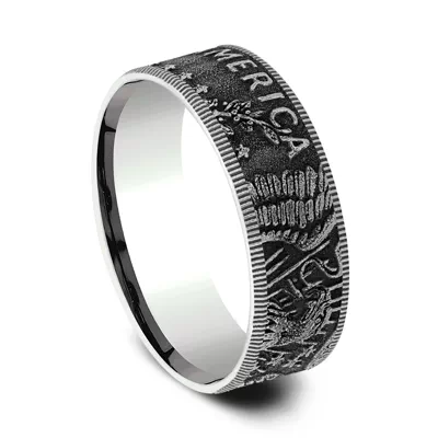 Liberty Coin-Edge Two-Tone Comfort-Fit Band (7.5mm)