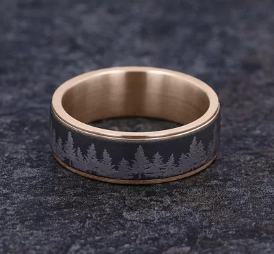Timberline Engraved Comfort-Fit Band (7.5mm)