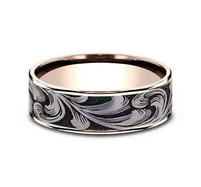 Ironflow Engraved Comfort-Fit Band (6.5mm)