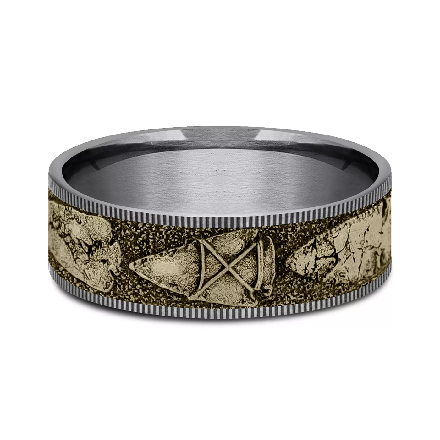 Arrowstone Two-Tone Comfort-Fit Band (7.5mm)