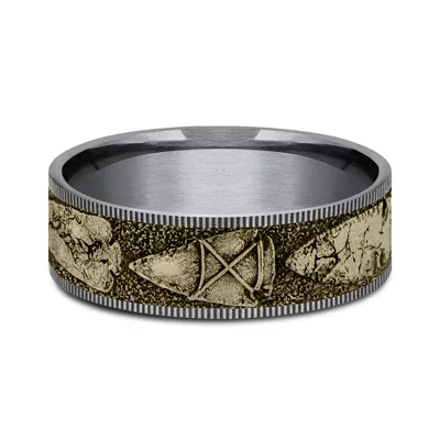 Arrowstone Two-Tone Comfort-Fit Band (7.5mm)