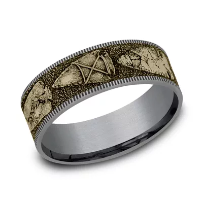 Arrowstone Two-Tone Comfort-Fit Band (7.5mm)