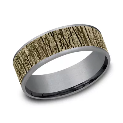 Ridgebark Two-Tone Comfort-Fit Band (7.5mm)