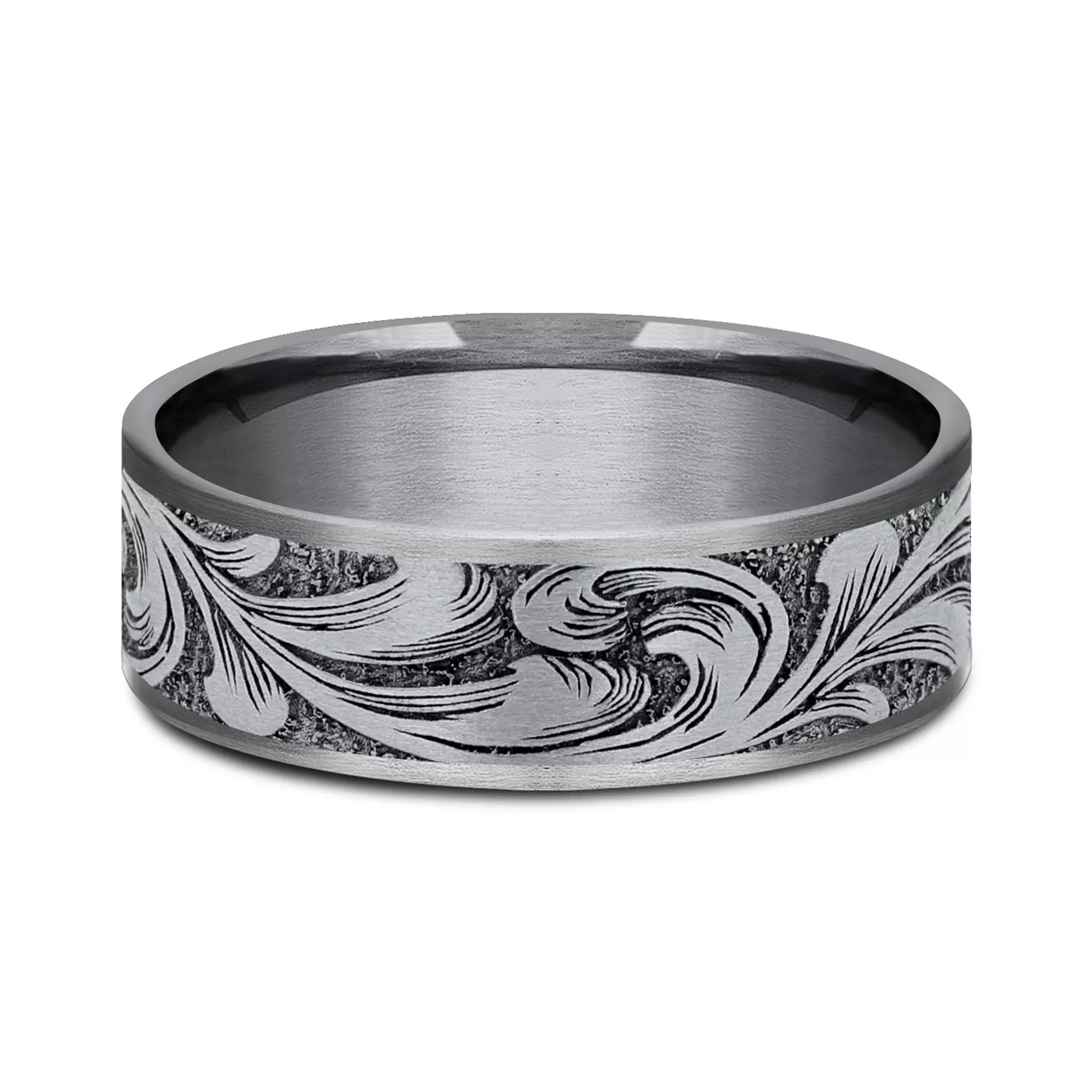 Scrollforge Engraved Two-Tone Comfort-Fit Band (7.5mm)
