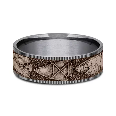 Arrowstone Two-Tone Comfort-Fit Band (7.5mm)
