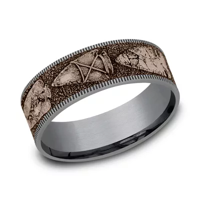 Arrowstone Two-Tone Comfort-Fit Band (7.5mm)