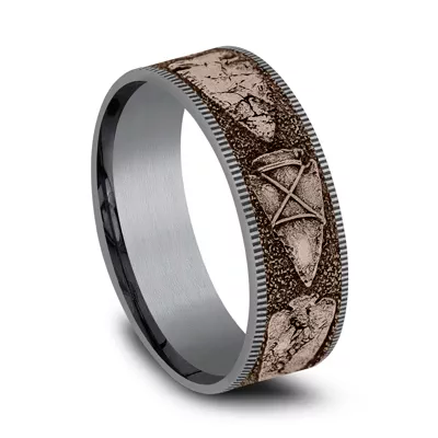Arrowstone Two-Tone Comfort-Fit Band (7.5mm)