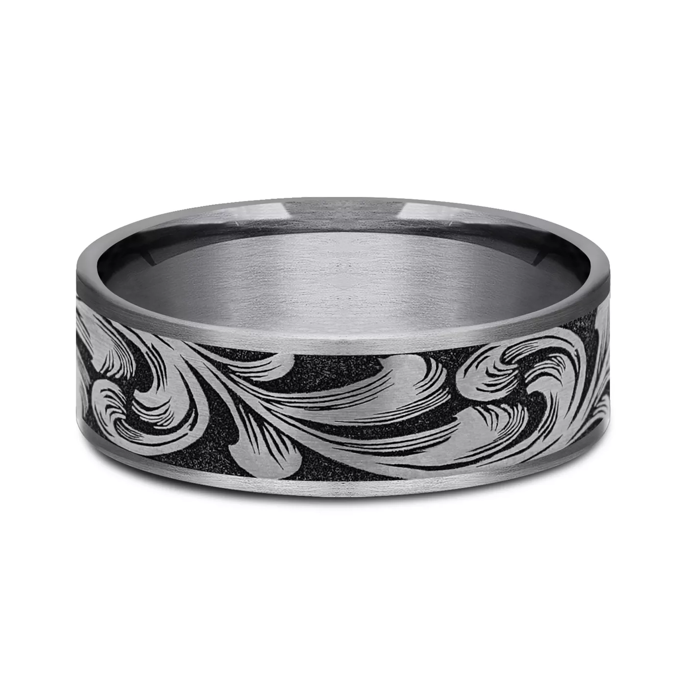 Scrollforge Engraved Two-Tone Comfort-Fit Band (7.5mm)