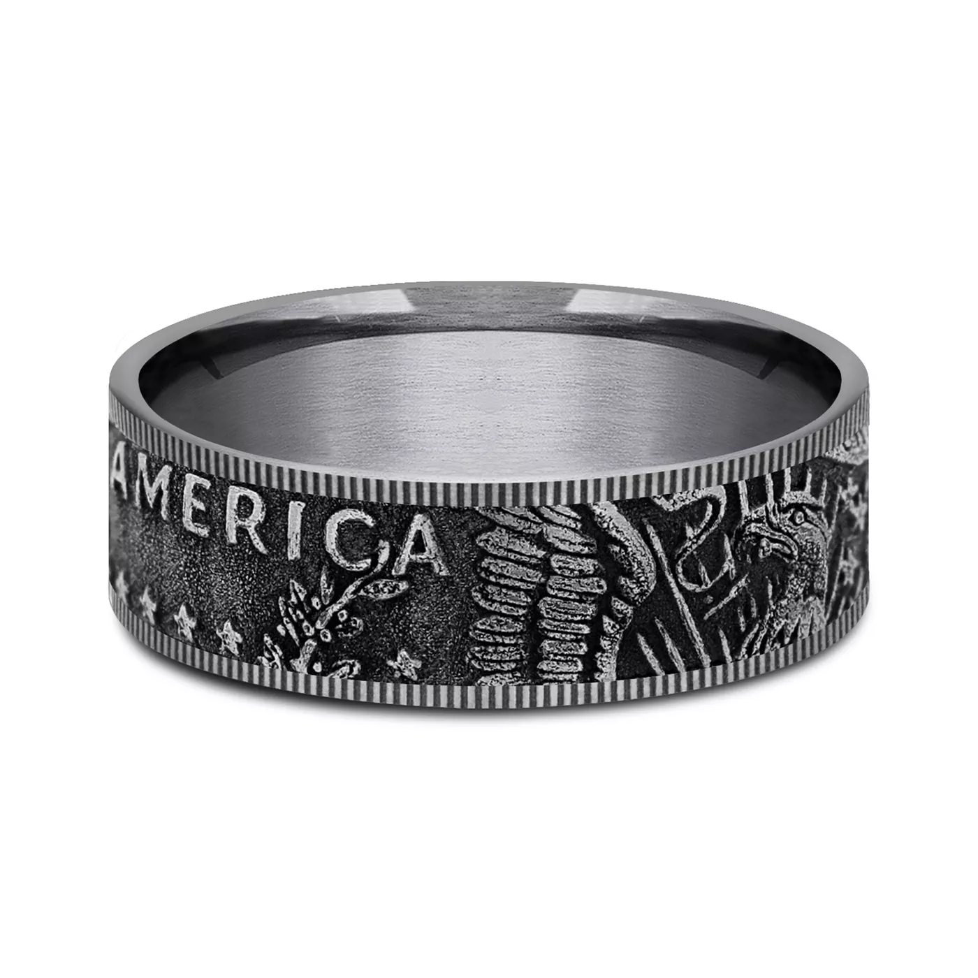 Liberty Coin-Edge Tantalum Comfort-Fit Band (8mm)