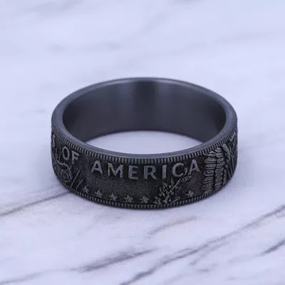 Liberty Coin-Edge Tantalum Comfort-Fit Band (8mm)