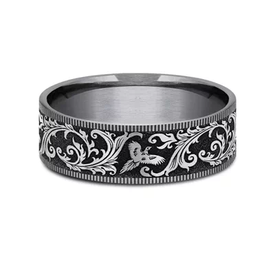 Midnight Pheasant Comfort-Fit Band (7.5mm)