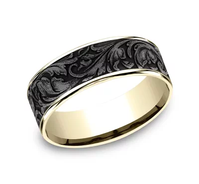 Baroque Mixed Metal Comfort Band (7.5mm)