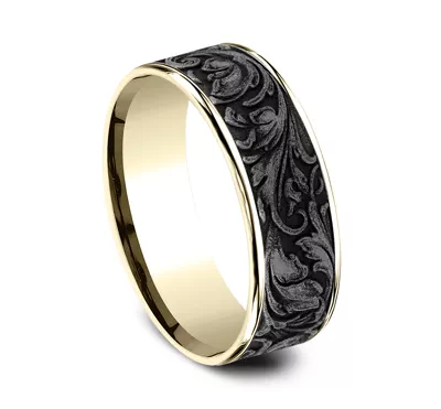 Baroque Mixed Metal Comfort Band (7.5mm)