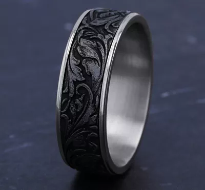 Baroque Mixed Metal Comfort Band (7.5mm)