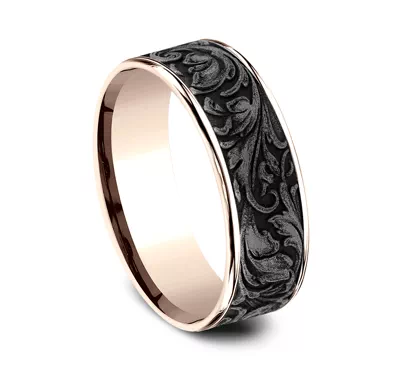 Baroque Mixed Metal Comfort Band (7.5mm)