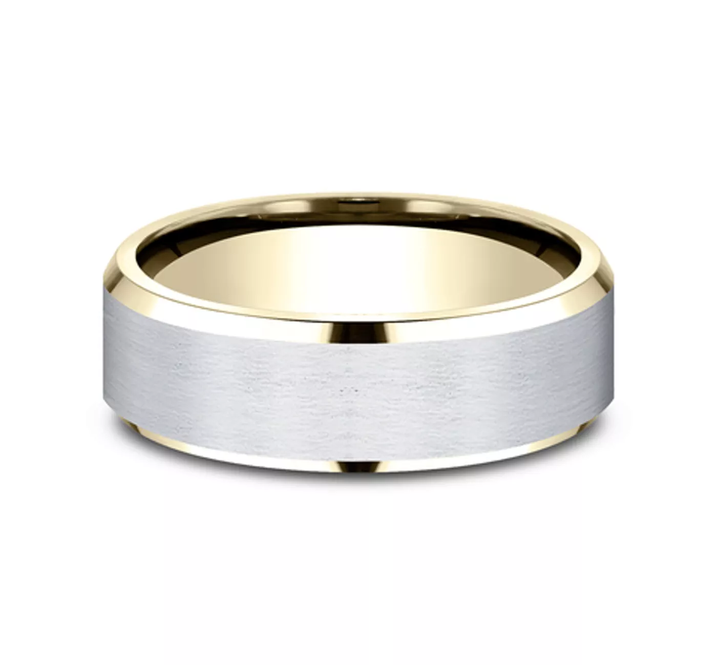 Satin Finish Beveled Edge Comfort Fit Band (7mm)