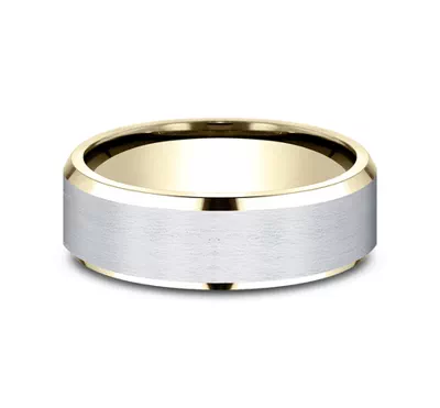 Satin Finish Beveled Edge Comfort Fit Band (7mm)