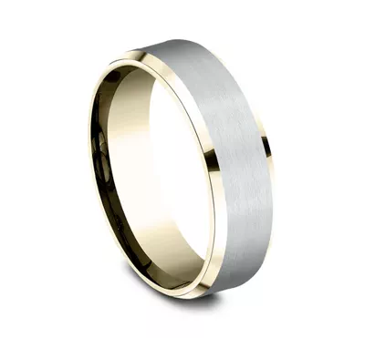 Satin Finish Beveled Edge Comfort Fit Band (7mm)