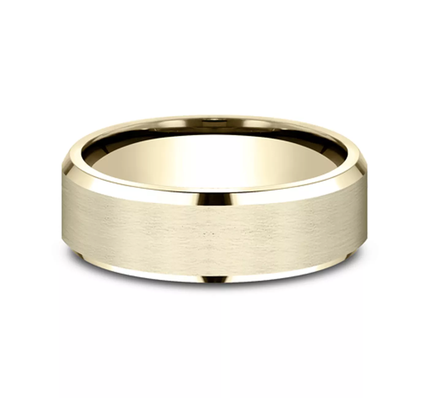 Satin Finish Beveled Edge Comfort Fit Band (7mm)