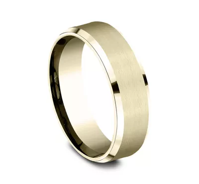 Satin Finish Beveled Edge Comfort Fit Band (7mm)